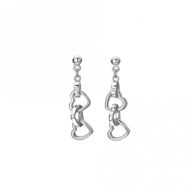 Hot Diamonds Trio Triple Heart Stud Earrings E902