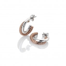 Wovan Interlocking Rose Gold Plated Earrings DE690
