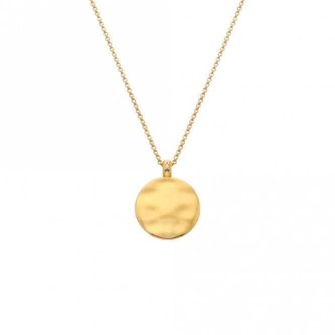 Hot Diamonds YELLOW GOLD PLATED BIRTHSTONE CIRCLE PENDANT ON CHAIN DP983 