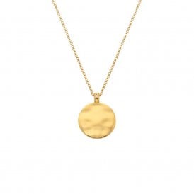 YELLOW GOLD PLATED BIRTHSTONE CIRCLE PENDANT ON CHAIN DP983 