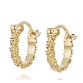 Iota Daisy Hoop Gold Plated E5016