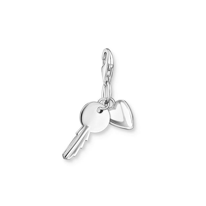 Key & Heart Silver Charm 0349-001-12 