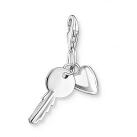 Key & Heart Silver Charm 0349-001-12 