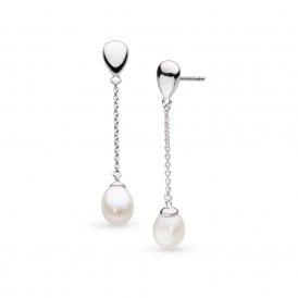 Coast Pebble Pearl Chain Stud Drop Earrings 50169FP