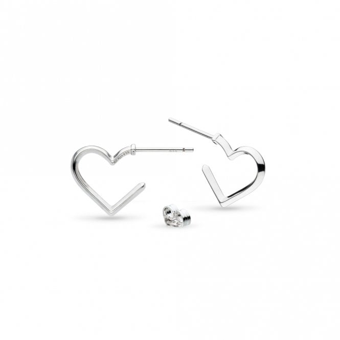 Kit Heath Jewellery Love Silver Heart Hoop Earrings 40531RP