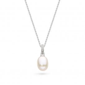 Revival Classic Pearl Glitz CZ Necklace 90429FPC