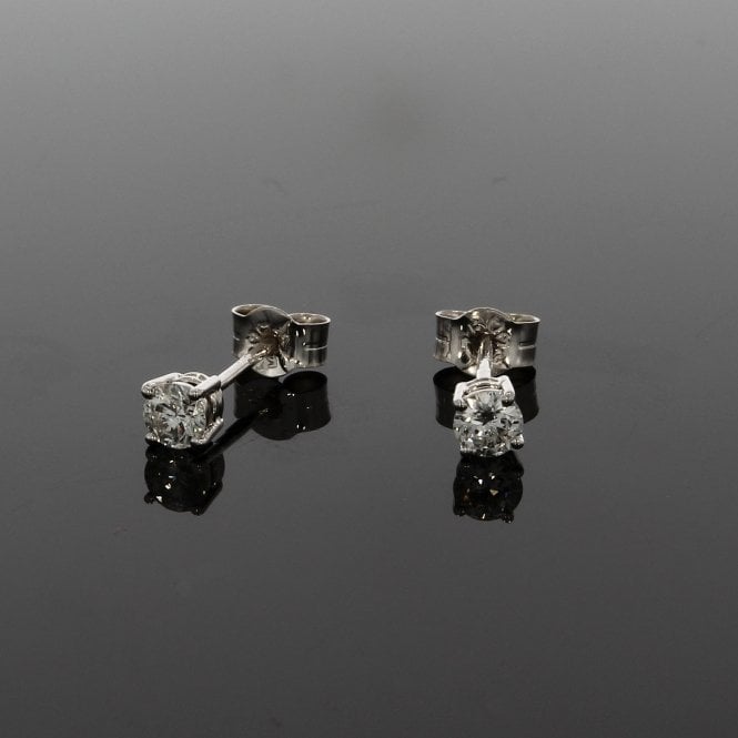 Lab Grown Diamond 0.40 Carat 9ct White Gold Stud Earrings