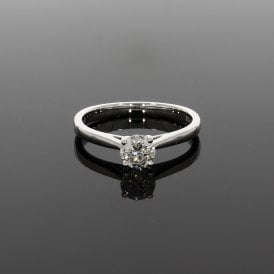 0.50 Carat D-E Colour VS1 Clarity 9ct White Gold Solitaire Ring