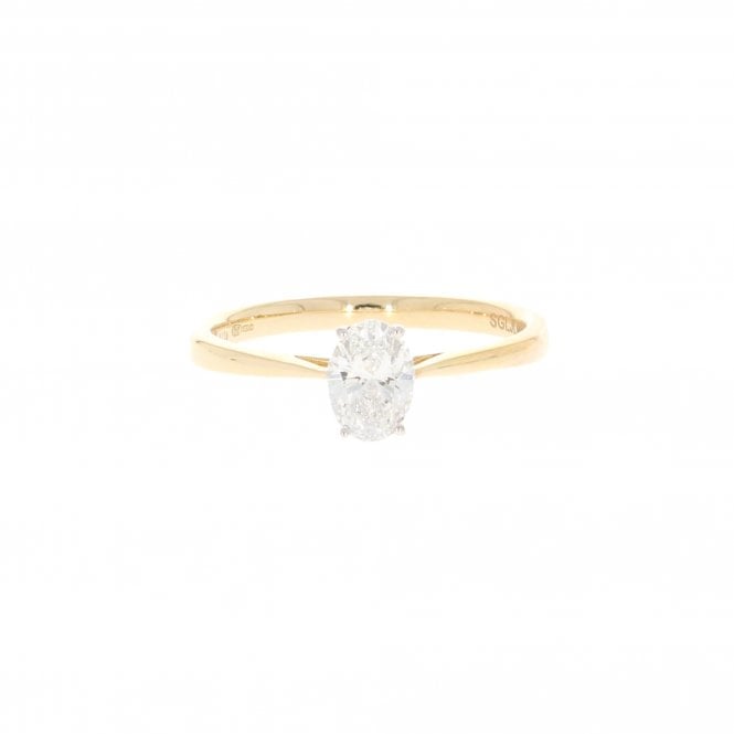 Lab Grown Diamond 0.50 Carat D-E Colour VS1 Clarity 9ct Yellow Gold Ring