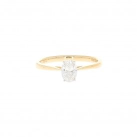 0.50 Carat D-E Colour VS1 Clarity 9ct Yellow Gold Ring