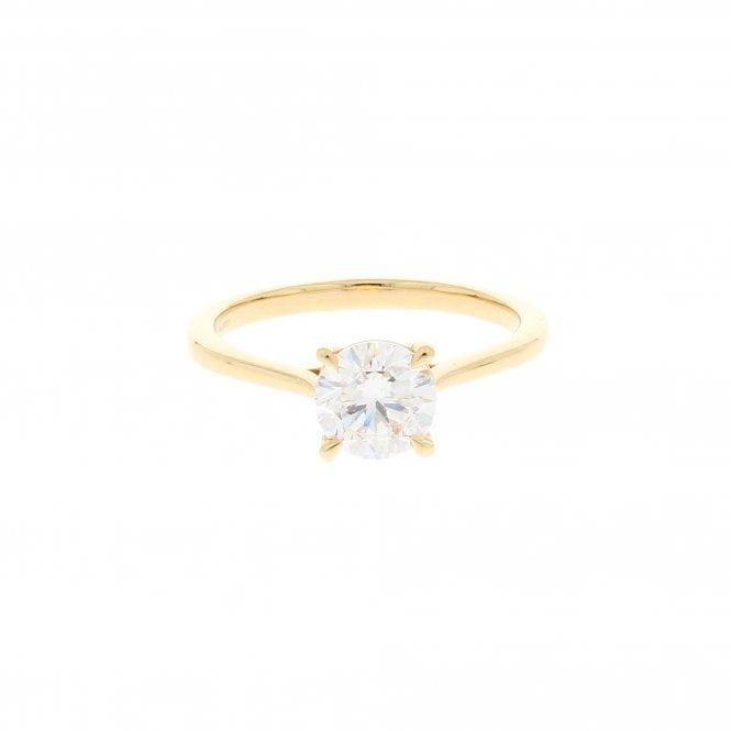 Lab Grown Diamond 1.00 Carat F Colour VS2 Clarity 18ct Yellow Gold Solitaire Ring