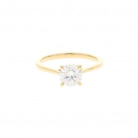 1.00 Carat F Colour VS2 Clarity 18ct Yellow Gold Solitaire Ring