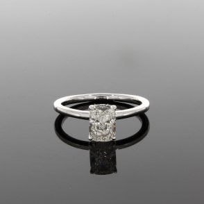 1.07ct E Colour VS2 Clarity 9ct White Gold Solitaire Ring