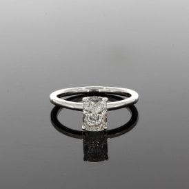 1.07ct E Colour VS2 Clarity 9ct White Gold Solitaire Ring