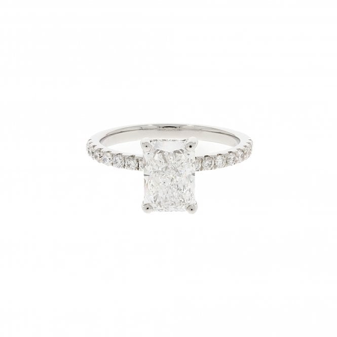 Lab Grown Diamond 1.51 Carat E Colour VVS2 Clarity Certified Platinum Ring
