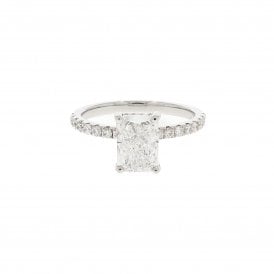 1.51 Carat E Colour VVS2 Clarity Certified Platinum Ring