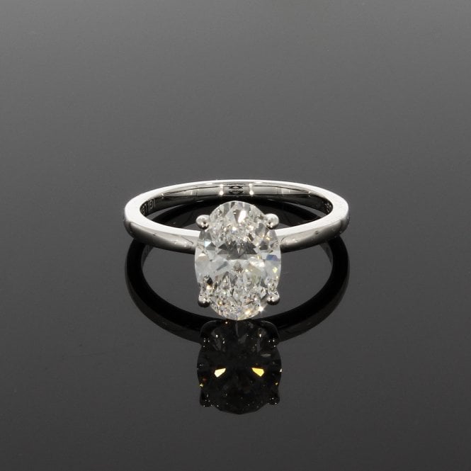 Lab Grown Diamond 2.03 Carat E Colour VS1 Clarity 9ct White Gold Solitaire Ring