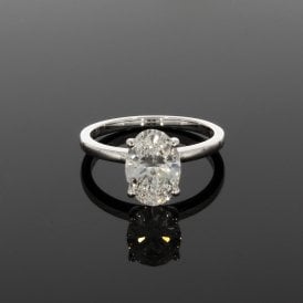 2.03 Carat E Colour VS1 Clarity 9ct White Gold Solitaire Ring