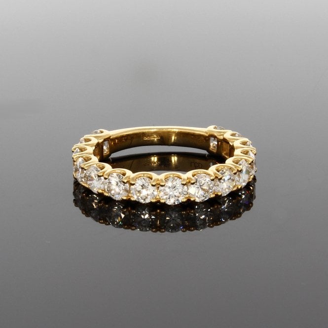 Lab Grown Diamond 2.4ct F Colour VS2 Clarity 18ct Yellow Gold Eternity Ring