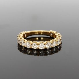 2.4ct F Colour VS2 Clarity 18ct Yellow Gold Eternity Ring