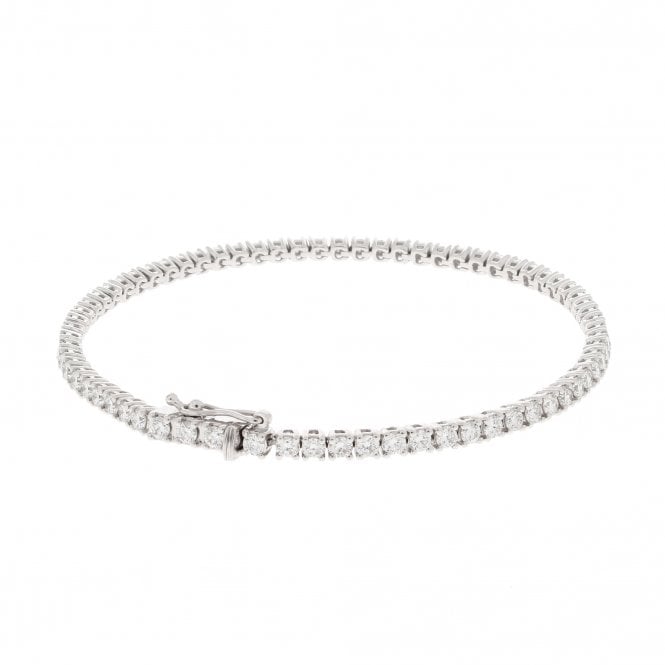 Lab Grown Diamond 9ct White Gold Tennis Bracelet