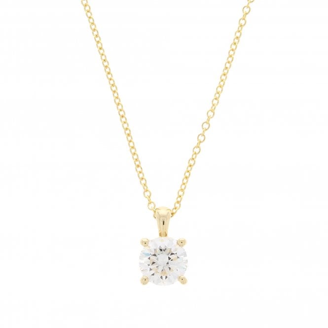 Lab Grown Diamond 9ct Yellow Gold Single Stone Pendant