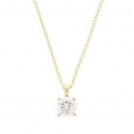 9ct Yellow Gold Single Stone Pendant