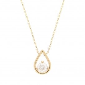 9ct Yellow Gold Tear Drop Pendant