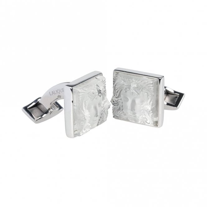 Lalique Arethuse Masque De Femme Cufflinks Clear (10603400)