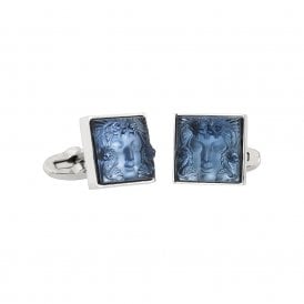 Arethuse Masque De Femme Cufflinks Sapphire Blue (10603600)
