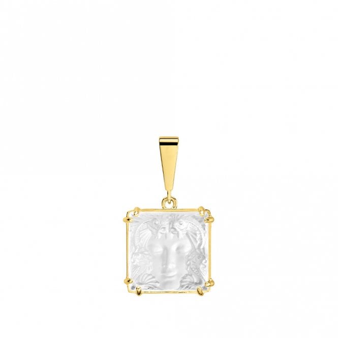 Lalique Arethuse Masque De Femme Pendant Clear & Vermeil (10772700)
