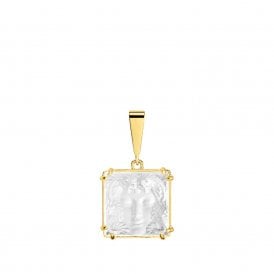 Arethuse Masque De Femme Pendant Clear & Vermeil (10772700)