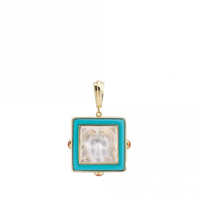 Lalique Arethuse Masque De Femme Pendant Vermeil Clear (10859500)