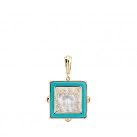 Arethuse Masque De Femme Pendant Vermeil Clear (10859500)
