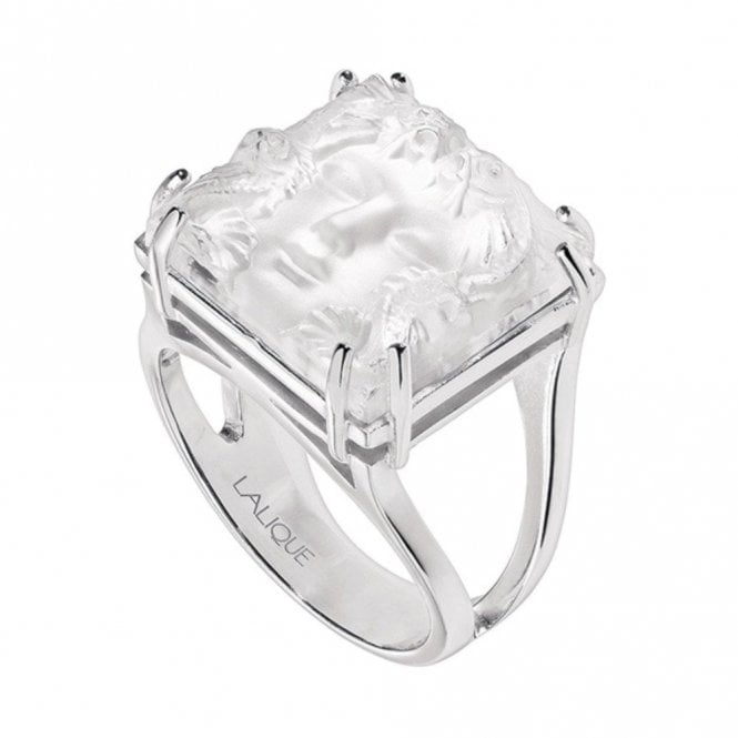Lalique Arethuse Masque De Femme Ring Clear (10379300) Size 57 (US 8)
