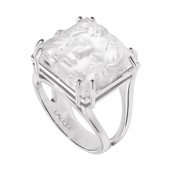 Lalique Arethuse Masque De Femme Ring Clear (10421400) Size 59 (US 8 3/4)