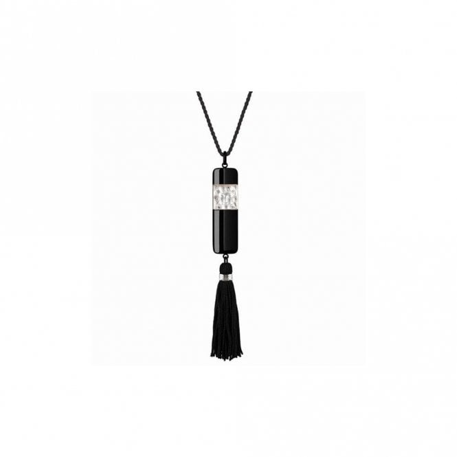 Lalique Arethuse Masque De Femme Tassle Pendant Black Epoxy (10163900)