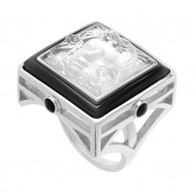 Arethuse Ring Black & Clear (10444800) Size 57 (US 8)