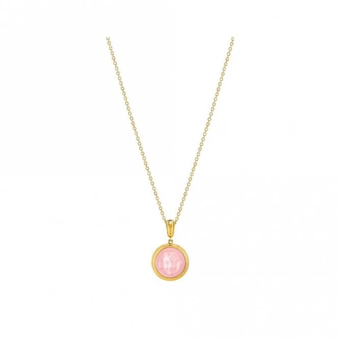 Lalique Aréthuse Round Pink Pendant Necklace (10798700)