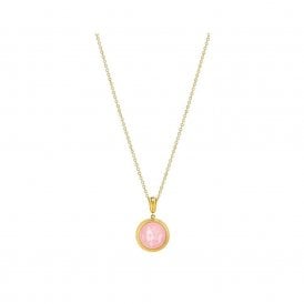 Aréthuse Round Pink Pendant Necklace (10798700)