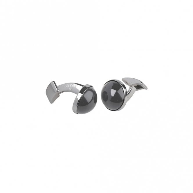 Lalique Cabochon Cufflinks Black (10604100)