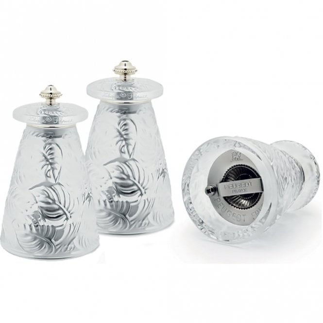 Lalique Feuilles Salt & Pepper Grinders Clear (10508400)