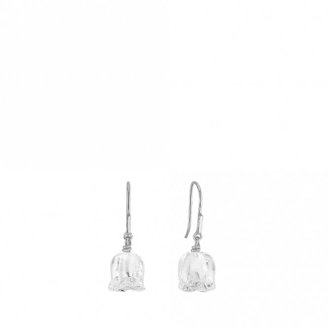 Lalique Muguet Clear Crystal Silver Earrings 7780900
