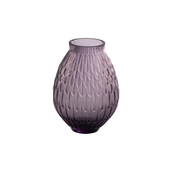 Lalique Plumes Small Vase Vesper Dusk Purple Luster (10810900)