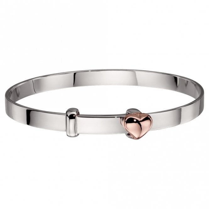 Little Star Fleur Rose Gold Plated Heart Bangle LSB0212