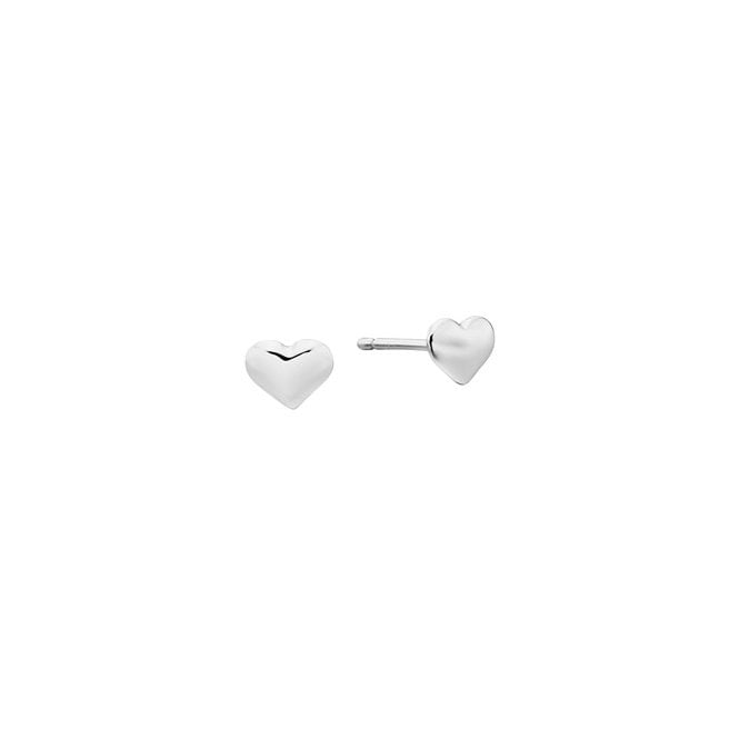 Little Star Phobe Silver Heart Stud LSE0063