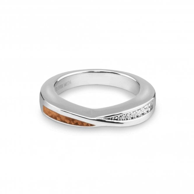 Memorial / Ashes Jewellery Harmony Ring with Fine Crystals EW-R-306
