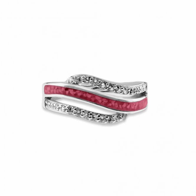 Memorial / Ashes Jewellery Oceans Ring with Fine Crystals EW-R-332