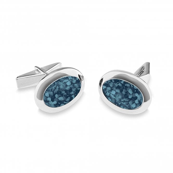 Memorial / Ashes Jewellery Oval Cufflinks EW-CL-602