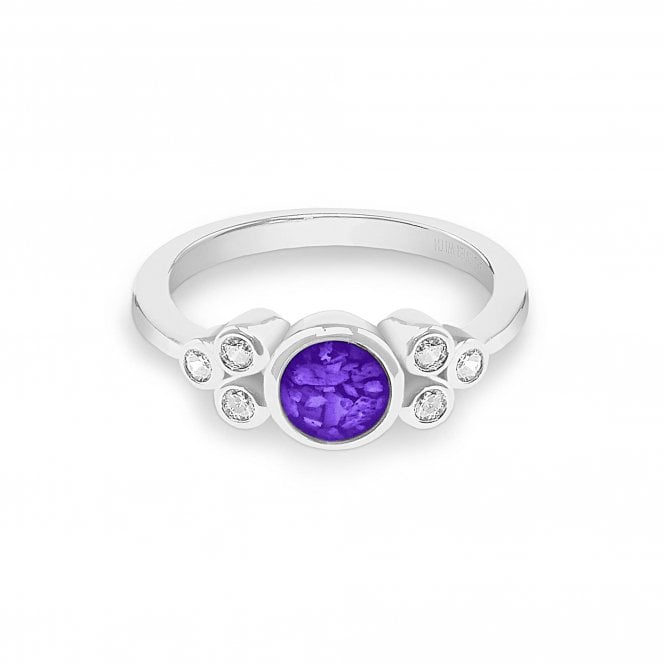 Memorial / Ashes Jewellery Praise Ring with Fine Crystals EW-R-348